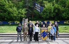 Фото 1: У Львові провели байкерський заїзд до 11-ї річниці створення бригади «АЗОВ»