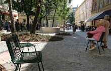 Фото 14: Сьогодні відкрили оновлену площу та ознакування в історичній єврейській дільниці Львова