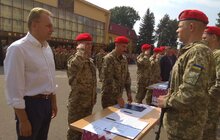 Фото 9: Сьогодні на плацу Національної академії сухопутних військ імені гетьмана Петра Сагайдачного Військову присягу на вірність українському народові склали близько 500 першокурсників