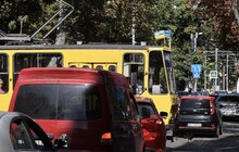 Фото 5: У Львові комунальний транспорт виїхав на маршрути з прапорцями