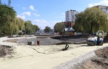 Фото 8: У Львові триває облаштування громадського простору та озера на вул. Панча