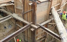 Фото 4: Триває капітальний ремонт вул. Личаківської: на перехресті вул. Личаківська - вул. Мечникова встановлюють трамвайні плити