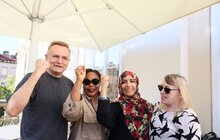 Фото 4: Лауреатки Нобелівської премії миру Джоді Вільямс, Лейма Гбові та Тавакуль Карман стали амбасадорками проєкту «Незламні»