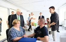 Фото 28: Борис Джонсон відвідав реабілітаційний центр НЕЗЛАМНІ/ UNBROKEN у Львові