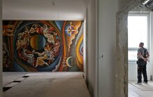 Фото 5: На відновлення мозаїки у будівлі колишнього видавництва «Вільна Україна» використали понад 500 тисяч камінців (відео)