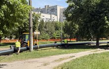 Фото 1: Реконструкція вул. Мазепи: демонтовують старе покриття і контактну мережу