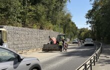 Фото 1: На Личаківській завершили влаштування 100-метрової підпірної стінки: рух транспорту відновлять після влаштування благоустрою