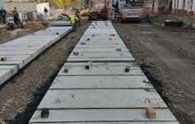 Фото 1: Реконструкція вул. Шевченка: на ділянці від вул. Яцкова до вул. Бортнянського змонтовано 85% трамвайних плит