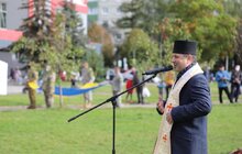 Фото 14: На площі перед Центром Довженка у Львові урочисто підняли Державний прапор