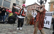 Фото 4: KALUSH ORCHESTRA виступив у центрі Львова та розповів про підготовку до «Євробачення»