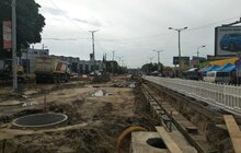 Фото 5: Ремонт пл. Двірцевої: заміну водогонів завершили, розпочали укладати плити під трамвайну колію