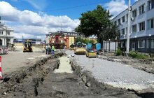 Фото 7: Реконструкція пл. Двірцевої: залито основу під фонтан
