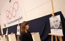 Фото 13: В річницю великої війни у Львові провели перформанс «Вбивцям не місце на Олімпійських іграх» (відео)