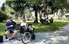 Фото 16: Музиканти Луганської філармонії зіграли для поранених військових в одній з лікарень Львова