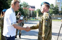 Фото 20: Сьогодні у Львові відбулися заходи з нагоди відзначення 25-ї річниці Дня Високомобільних десантних військ Збройних Сил України у 80-ій бригаді