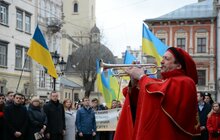 Фото 5: У Львові спільно заспівали «Ще не вмерла України і слава, і воля…» у День першого публічного виконання Гімну