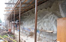 Фото 8: Тривають роботи з відновлення мозаїки «Море і риби»
