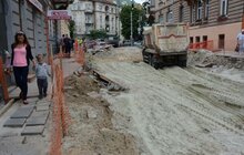 Фото 14: У Львові з червня ремонтують вулиці вздовж трамвайних колій - вул.Котляревського-Нечуя-Левицького, Київську та Русових