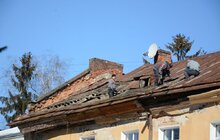 Фото 10: Мер Львова про зсув даху на вул. Некрасова: «Загрози обвалення будинку немає»