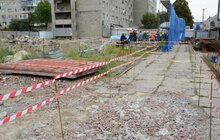 Фото 2: У Львові розпочали відновлення (реконструкцію) мозаїки «Море і риби»