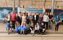 Фото 7: До Дня Європи художники з міст-партнерів Львова зобразили свої міста на 47-метровій стіні 