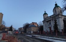 Фото 6: Ремонт вул. Шевченка: на останньому відрізку розпочато монтаж трамвайних плит і колії