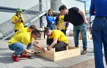 Фото 6: У Львові мешканці модульного містечка висадили грядки