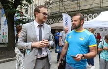 Фото 1: У дворику Ратуші запрацювала фан-зона Lviv Olympic Space