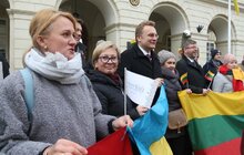 Фото 6: У Львові відбулась громадська акція «Вітаю Литву!»