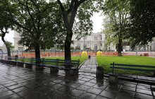 Фото 34: Триває завершальний етап реконструкції пл. Двірцевої: облаштовують сквер та фонтан