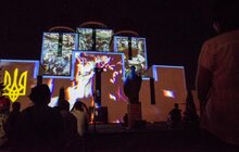 Фото 7: На фасаді Храму Різдва Пресвятої Богородиці у Львові під час відеомапінгу показали обличчя осіб, які творили Незалежність України