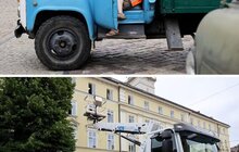 Фото 1: У Львові для обслуговування і ремонту інфраструктури електротранспорту придбали 5 мікроавтобусів та автовишку