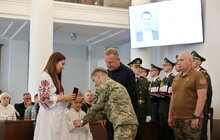 Фото 11: У День Незалежності у Львові 34 військових посмертно нагородили «Почесним знаком святого Юрія» (фото/відео)