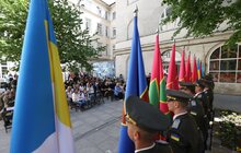 Фото 9: У Львові 30 захисників посмертно нагородили «Почесним знаком Святого Юрія» (фото/відео)