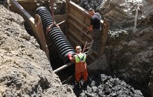 Фото 8: На вул. Вернадського завершують заміну каналізаційного колектора, який пролягає на глибині 9 метрів