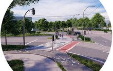 Фото 3: Пішохідний простір, велосипедна доріжка та окремі смуги для громадського транспорту: у Львові визначились, як виглядатиме вулиця Миколайчука