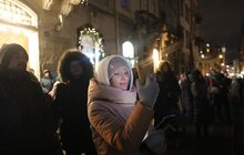 Фото 2: На фасаді Ратуші з нагоди 100-ліття Михайла Дзиндри показали 3D-мапінг