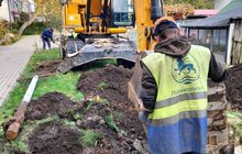 Фото 1: На вул. Калнишевського замінено аварійну ділянку каналізаційного колектора, що пролягав на глибині більше 2 метрів