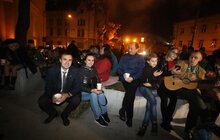 Фото 23: У Львові відбулася Стрілецька ватра на площі біля скульптурної композиції українським бійцям Листопадового чину