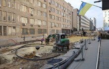 Фото 4: Реконструкція вул. Залізничної: до кінця квітня планують заасфальтувати проїзну частину і відкрити її для проїзду (фото/відео)