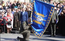 Фото 12: На площі біля пам’ятника Т. Шевченку відбулись урочистості з нагоди Дня захисника України