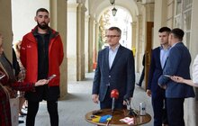 Фото 3: До Львова завітав Ніко Амірґулашвілі, котрий пішки йде з Вільнюса до Тбілісі