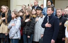 Фото 12: Сьогодні на площі Ринок у Львові спільно заспівали Гімн України