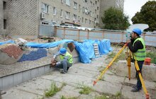 Фото 4: У Львові розпочали відновлення (реконструкцію) мозаїки «Море і риби»