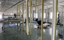 Фото 5: У Львові на території лікарні святого Луки облаштовують модульний діагностичний центр