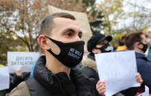 Фото 10: «Жодного нерозумного рішення місто приймати не буде», — мер Львова під час акції проти карантину «вихідного дня»