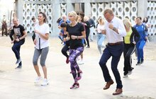 Фото 12: З нагоди Дня фізичної культури і спорту працівники Львівської мерії провели спільну розминку