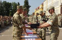 Фото 30: Урочистий ритуал складання Військової присяги студентами цивільних вищих навчальних закладів, які навчалися за програмою підготовки офіцерів запасу 