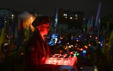 Фото 8: Вифлеємський вогонь миру передали рідним полеглих захисників України