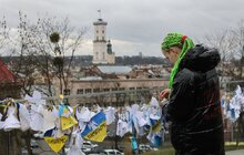 Фото 22: З нагоди Дня пам'яті Героїв Небесної Сотні у Львові підняли прапор Андрія Дигдаловича, який загинув на Майдані (відео)